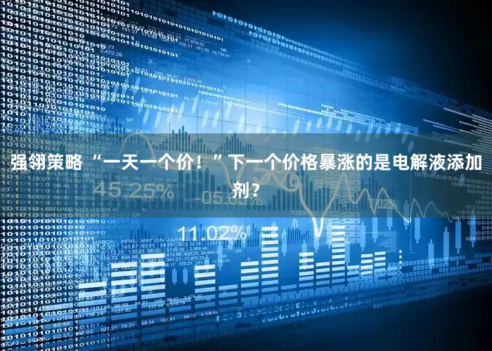 强翎策略 “一天一个价！”下一个价格暴涨的是电解液添加剂？